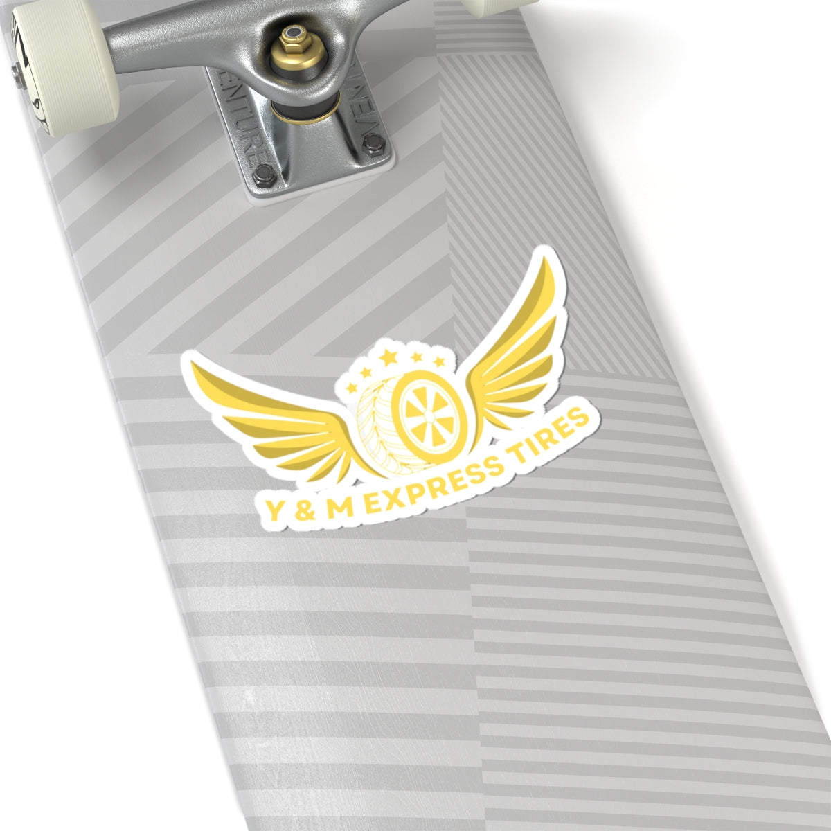 Custom Kiss-Cut Stickers - Y&M Express Tires Wing Design for Car Enthusiasts